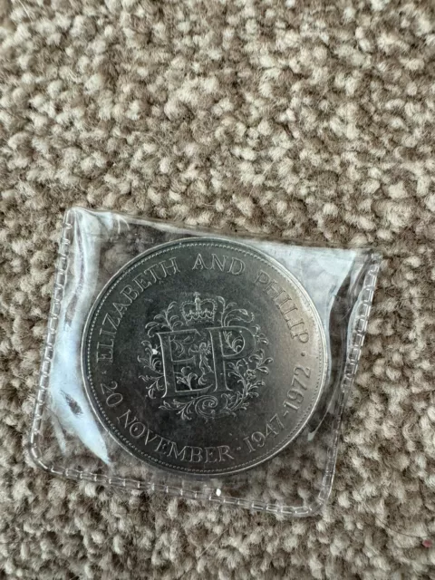 Elizabeth and Philip 20th November 1947 - 1972 coin 2