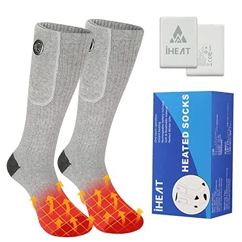 Heated Socks for Men Women,Upgraded Rechargeable Electric Heated Socks With