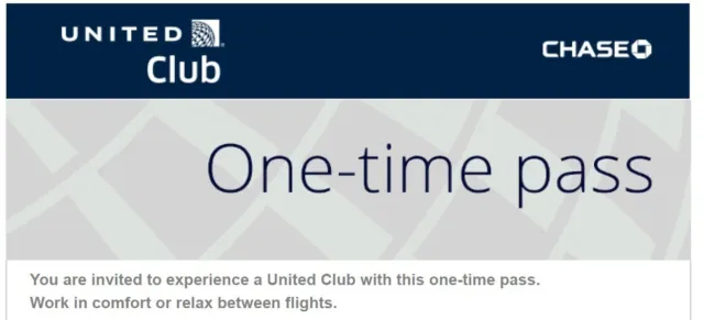 Two (2) United Club Lounge One-Time Pass E-Delivery Good Thru 05/10/2024