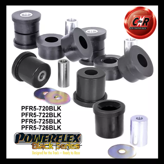 Powerflex Black Rr Subframe + Diff Bushes For BMW 5 Series E60, E61 03-10 Saloon