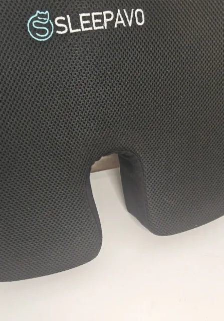 Sleepavo Memory Foam Seat Cushion for Office Chair - Butt Medium, Black **Read**