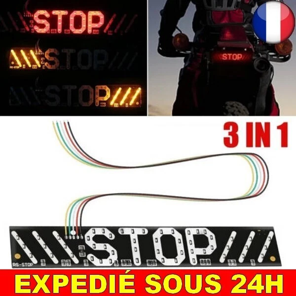PNNNU Feu Stop LED Style F1 – 3e Feu Arrière Stroboscopique Clignotant 15 LEDs – Frein Voiture, SUV, Camion, Moto 12V