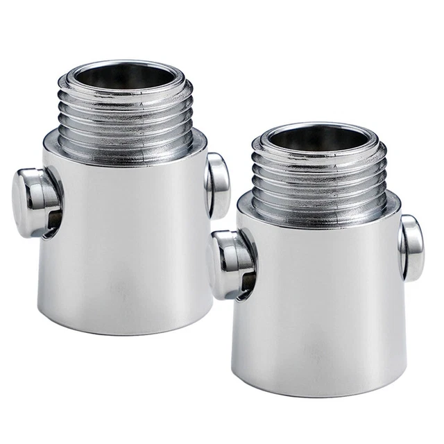 Válvula de cierre válvula de ducha para cabezal de ducha resistencia al impacto plata 2.6x4x2cm 2pcs