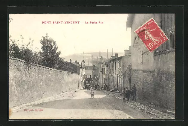 CPA PONT-SAINT-VINCENT, LA Petite Rue, des enfants auf der Strasse 1912 ...