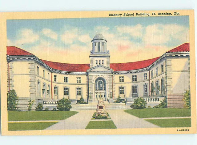 Linen MILITARY SCENE Fort Benning - Columbus Georgia GA AF8339@