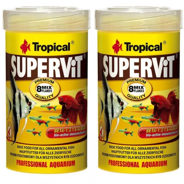 2x Tropical Supervit Flocon 1000 ML Poisson Zierfische Nourriture Complète Skala