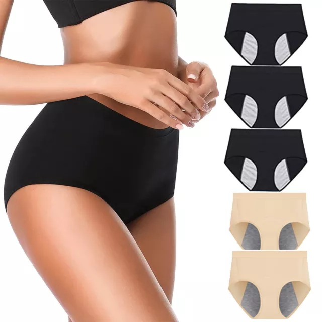 5-Pack Women's No Panty Underwear Solid Comfy Hip Lifting Midi Brief Underpants