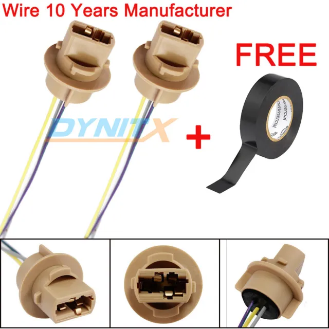 7443 Dynitx Pigtail Wire 2644 Female Socket Two Harness Front Turn Signal Lamp