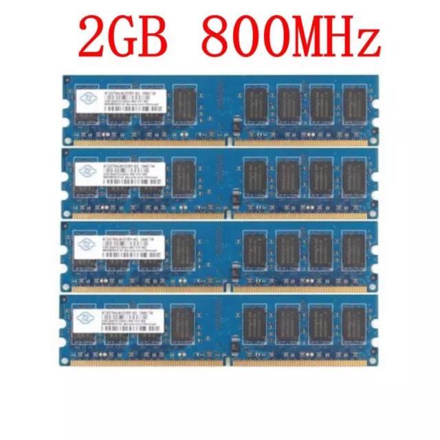 8GB 4x 2GB /1GB PC2-6400 DDR2 800mhz Intel Desktop Arbeitsspeicher Ram für NANYA