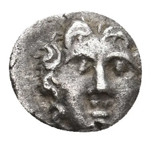 PISIDIE - SELGÉ Obole argent 300-190 BC Gorgone Athéna casquée monnaie grecque