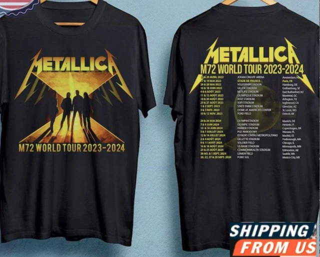 TOUR 2023 2024 Metallica M72 TShirt World Band Seasons Metal Event