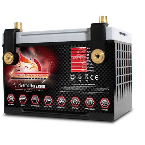 Full Throttle FT825-78 Group 34 AGM Power Cell Car Audio Battery Full River