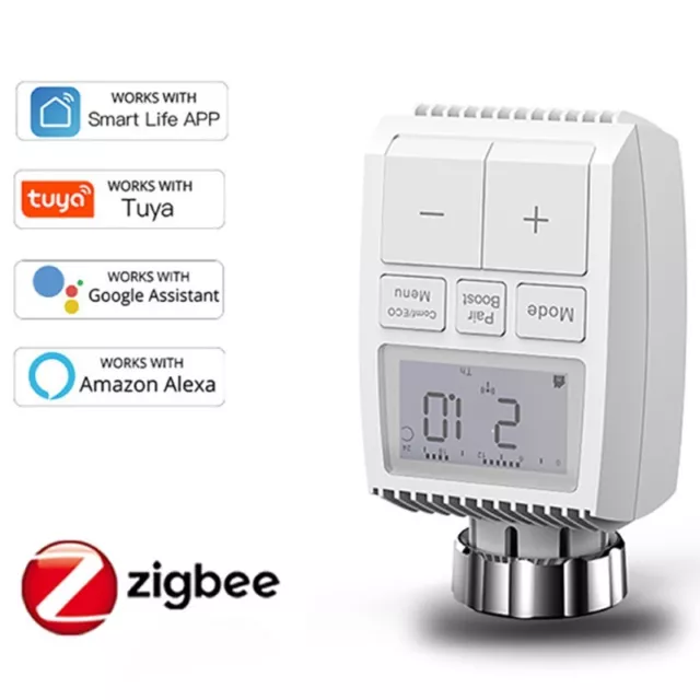 Tête thermostatique ZigBee pour radiateur à eau compatible Jeedom
