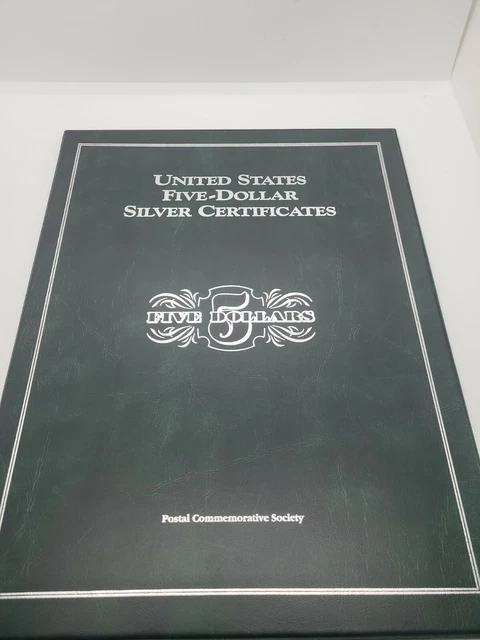 $5 Dollar Silver Certificates & Stamps Set Postal Commemorative Society