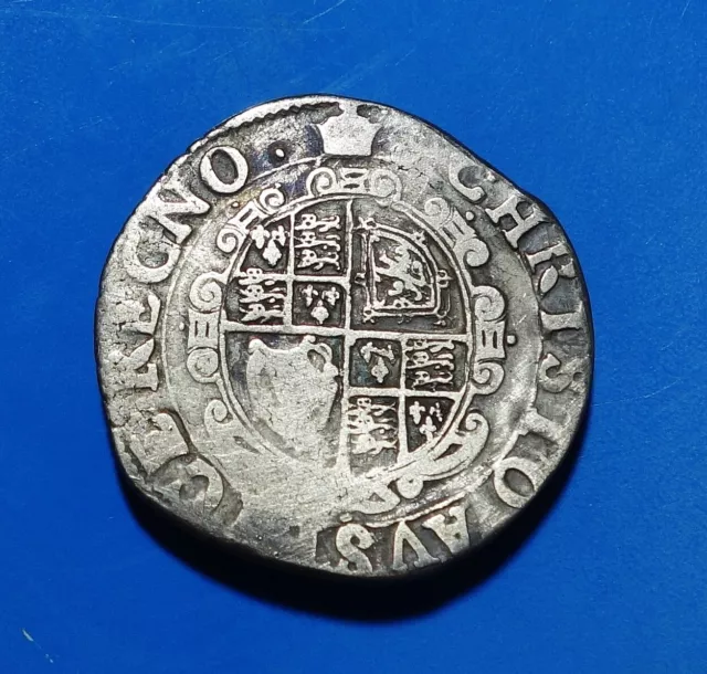 Charles I Ar Shilling Mm Crown (458B)