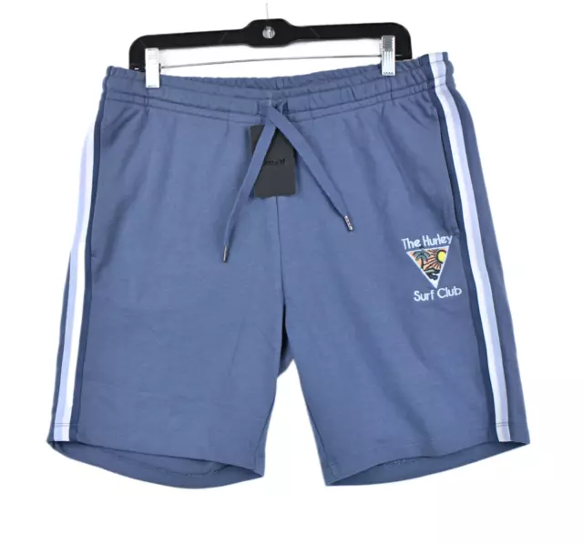 Hurley Community Cabana French Terry Men's Shorts Blue Athletic NWT Size L