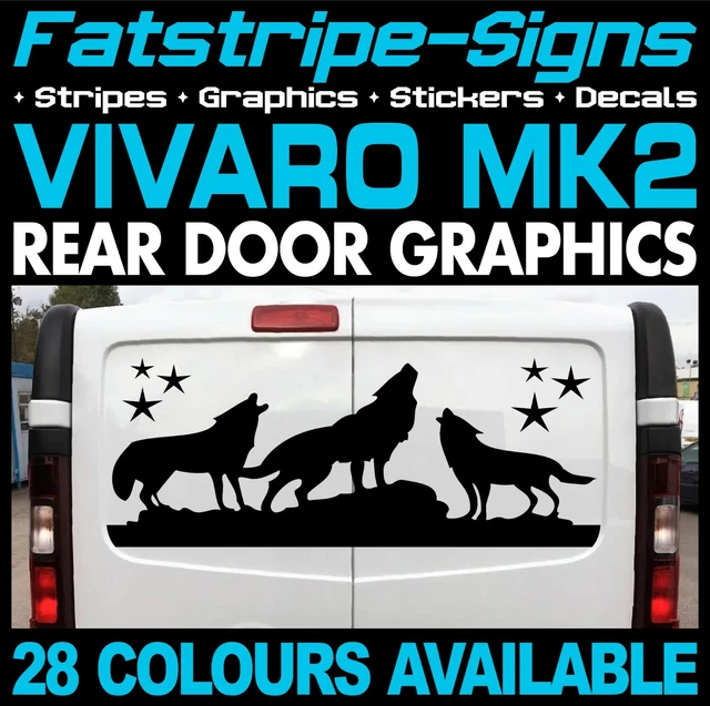 TO FIT VAUXHALL VIVARO HOWLING WOLF WOLVES CAMPER VAN STICKERS GRAPHICS DECALS £21.99 PicClick UK