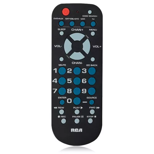 RCA Universal Remote Control w/ 4 Device Controls TV, Cable, VCR, DVD, AUX   NEW