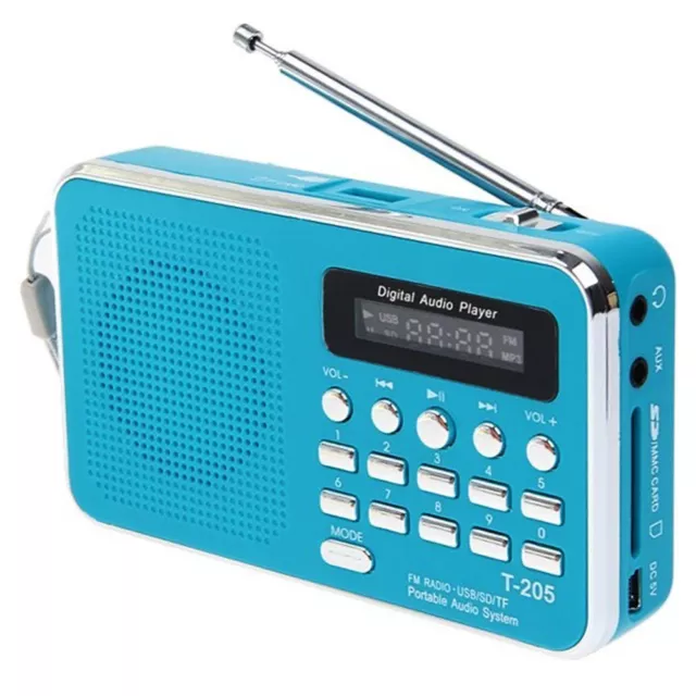 Portable Mini FM Radio Digital Radio Speaker USB SD TF Card MP3 Audio Player