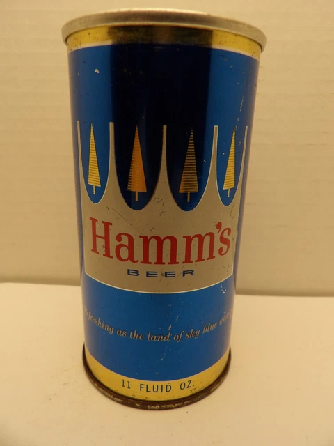 11oz HAMM'S "REFRESHING AS" ZIP TAB BEER CAN #72-17  SAN FRANCISCO, CALIFORNIA