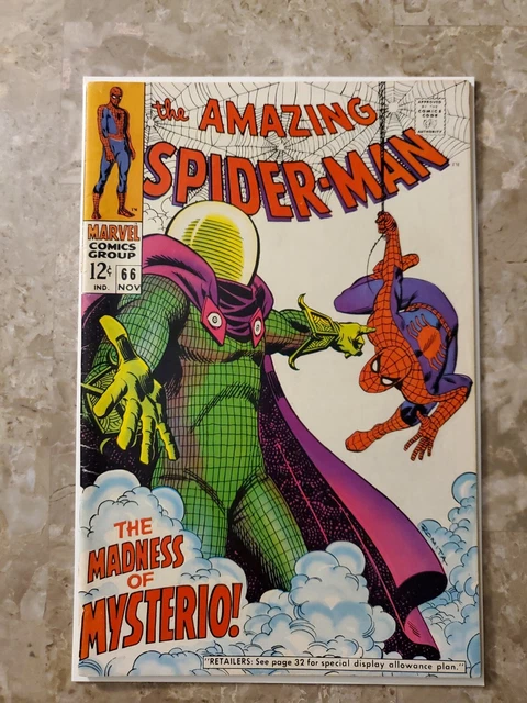 Vintage Amazing Spiderman #66 - 1st Series Marvel Comics - Nov. 1968 - VG+