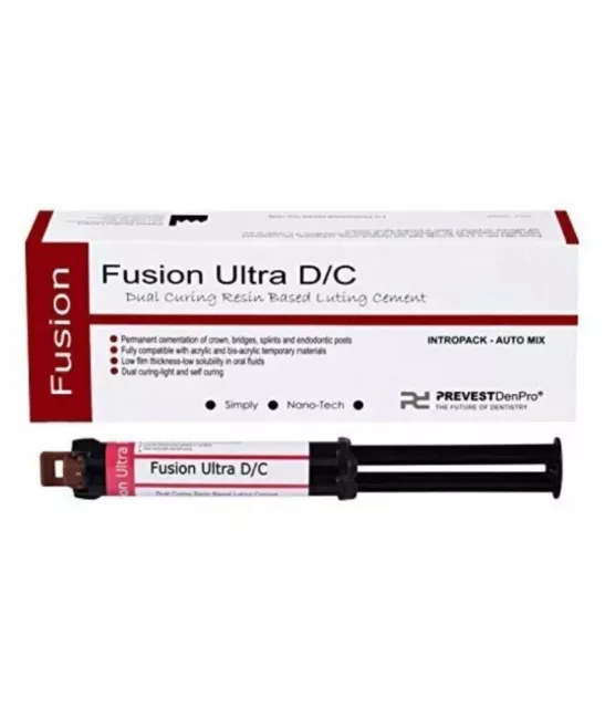 PREVEST FUSION ULTRA DC 9gm Dual Curing Resin Luting Cement Dental  FREE SHIP