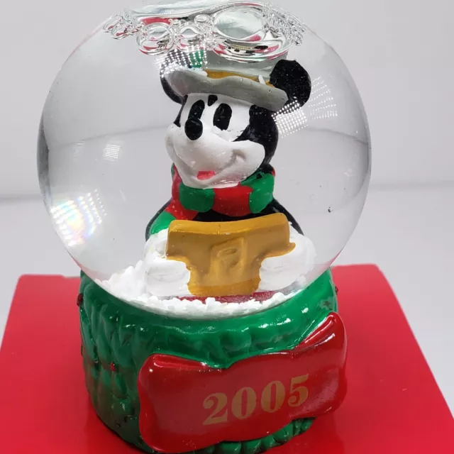 DISNEY MICKEY MOUSE Christmas Snow Globe Mini JC Penny 2005 £11.57