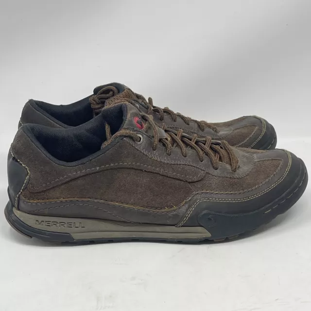 MERRELL MOUNTAIN DIGGS Shoes Mens 9.5 Dark Earth Brown Hiking Low Top ...