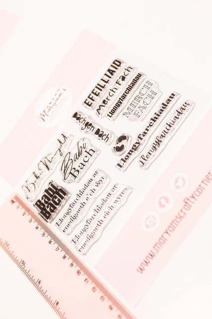 Sello transparente en galés, estampillas de tarjetas de felicitación galesas, selección ideal de wels
