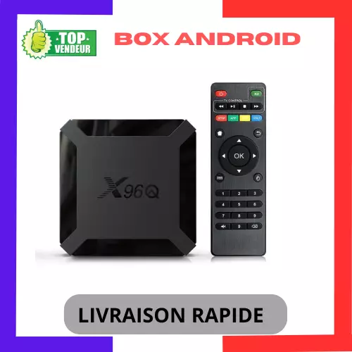 Boitier box smart TV X96Q Android  wifi 4K ultra HD 1Go/8Go + option 12 mois 