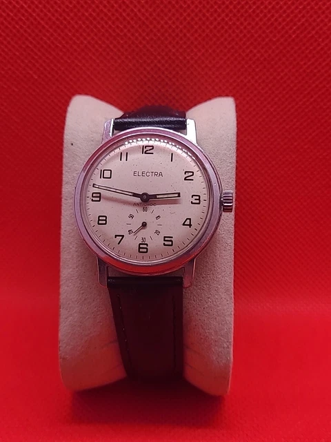 Montre Bracelet Vintage Pour Homme ELECTRA, Boîtier Chrome Acier - Occasion, Fonctionne