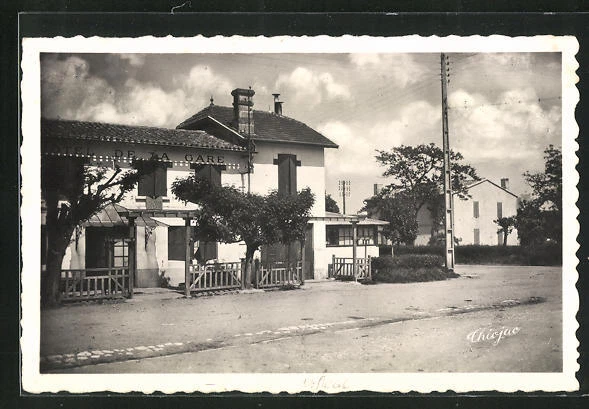 CPA Saint-Seurin-sur-L´Isle, Hôtel de la Gare