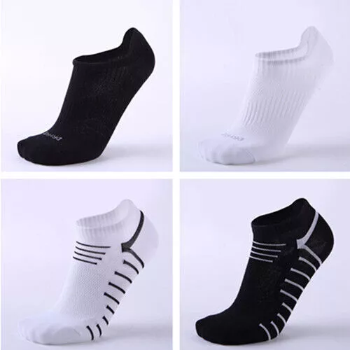 4/8Pack Men Ankle Quarter Athletic Striped Sport Low Cut Cotton Casual Sock 7-11 2