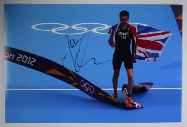 Alistair Brownlee Signed Autograph 12x8 Photo Triathlon Olympics COA AFTAL