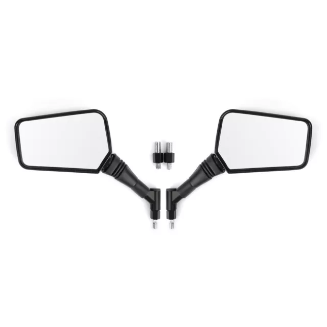 PAIR MIRRORS NEW Black Left Right Mirror 8MM 10MM For Motorcycle Motorbike N