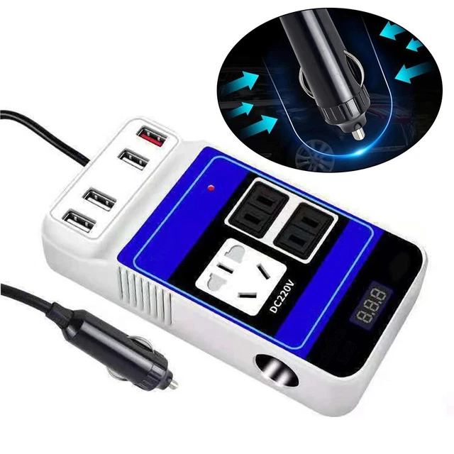 Inverter di potenza veicolo display LED DC12V 24V a DC110V220V convertitore auto