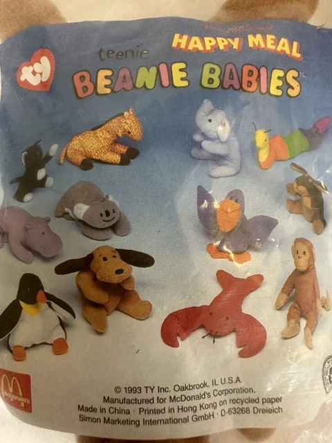 TY BEANIE BABIES Mcdonalds 1993 Vintage Plush Soft Toy Various To
