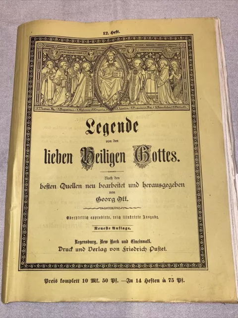 LEGENDE von den LIEBEN HEILIGEN GOTTES Zeitung 12. Heft Antiquarisch Antik