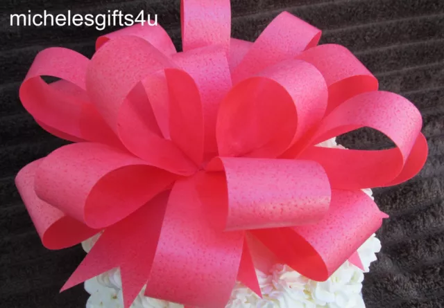 "Cinta de moño de papel comestible comestible rojo/naranja grande comestible rojo/naranja 8""x8""x4" "Cinta de moño de papel comestible comestible rojo/naranja grande comestible rojo/naranja 8""x8""x4"