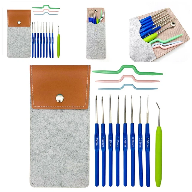 Kit Complet 8 Pièces Crochet Dreadlocks – Aiguilles Et Outils Pour Tresser, Verrouiller Et Entretenir Ses Dread – Idéal Débutants Et Pros