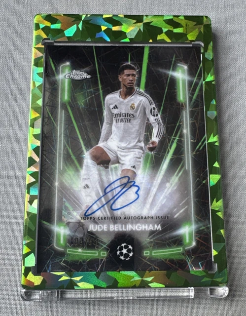 JUDE BELLINGHAM BLACK Lazer Auto /99 Topps Chrome UCC 24/25 
