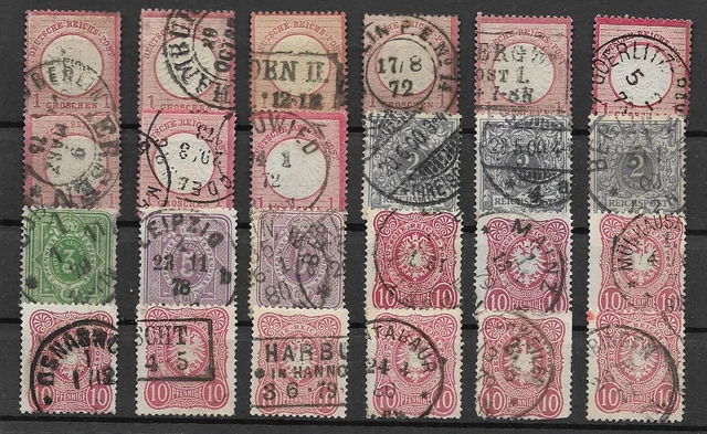 Deutsches Reich - schönes Lot aus den Jahren 1872 bis 1889 - alles gestempelt