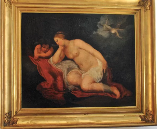 1760 French Old Master Oil Painting on Original  Canvas -  Suiveur de Rubens
