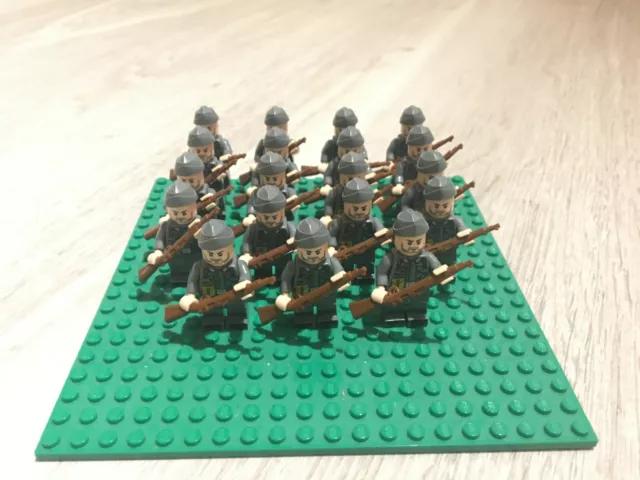 LEGO WW2 SOLDAT lot de 19 pcs Allemand Figurine Militaire Armée Army  Minifigure EUR 25,00 - PicClick FR