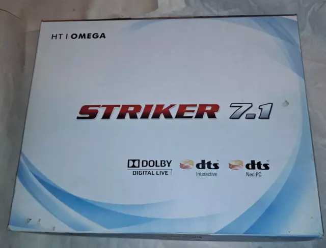 HT Omega Striker 7.1 PCI Sound Card For Windows XP/Vista/7/8/10 New Sealed IOB