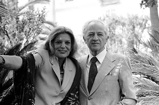 Actress Melina Mercouri and director Jules Dassin at the Cannes Fi- Old Photo