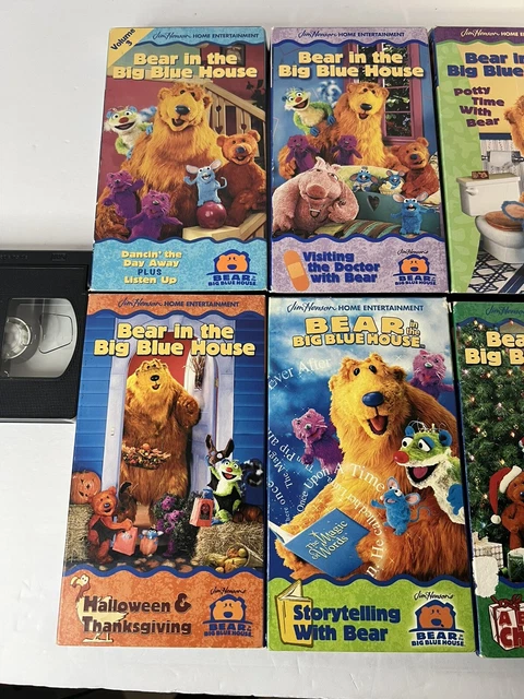 BEAR IN THE Big Blue House VHS Lot of 7 Playhouse Disney Jim Henson ...