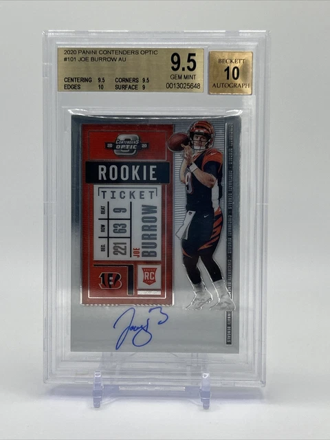 2020 Panini Contenders Optic JOE BURROW RC Rookie Ticket Auto BGS 9.5 10 Bengals