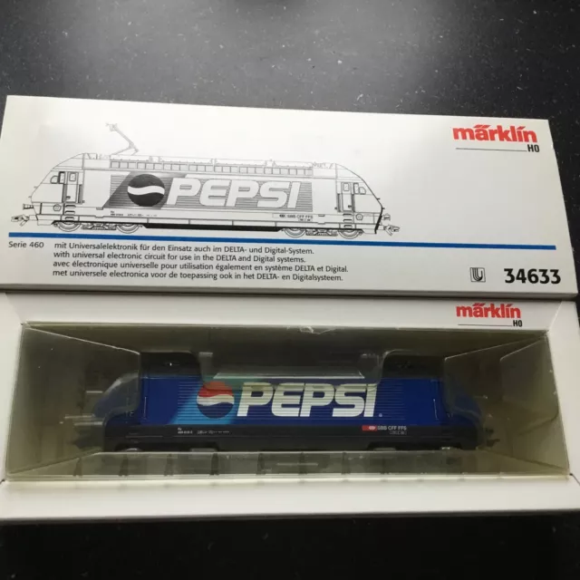 HO scale Marklin 34633 electric locomotive class 460 "Pepsi" Neuwertig 3