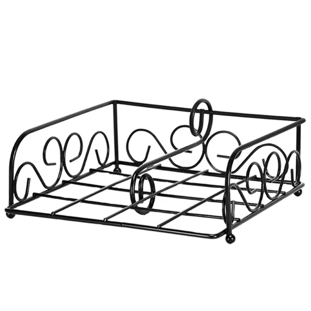 Porta asciugamani in carta acciaio inox vassoio in metallo vassoi decorativi bagno nero